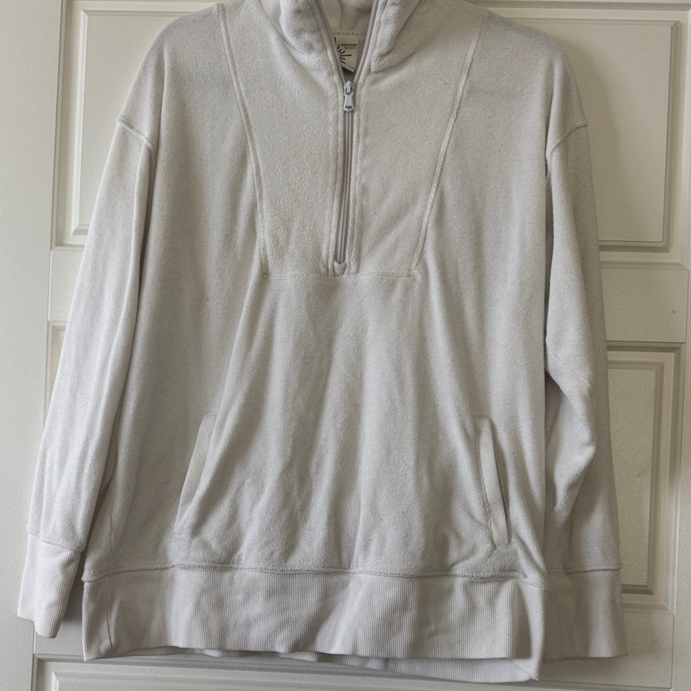 Aerie Women’s Half-Zip Sweater - White